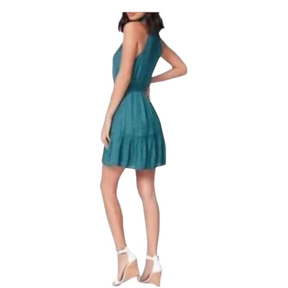 Paige sleeveless halter style belted mini dress - Picture 2 of 6